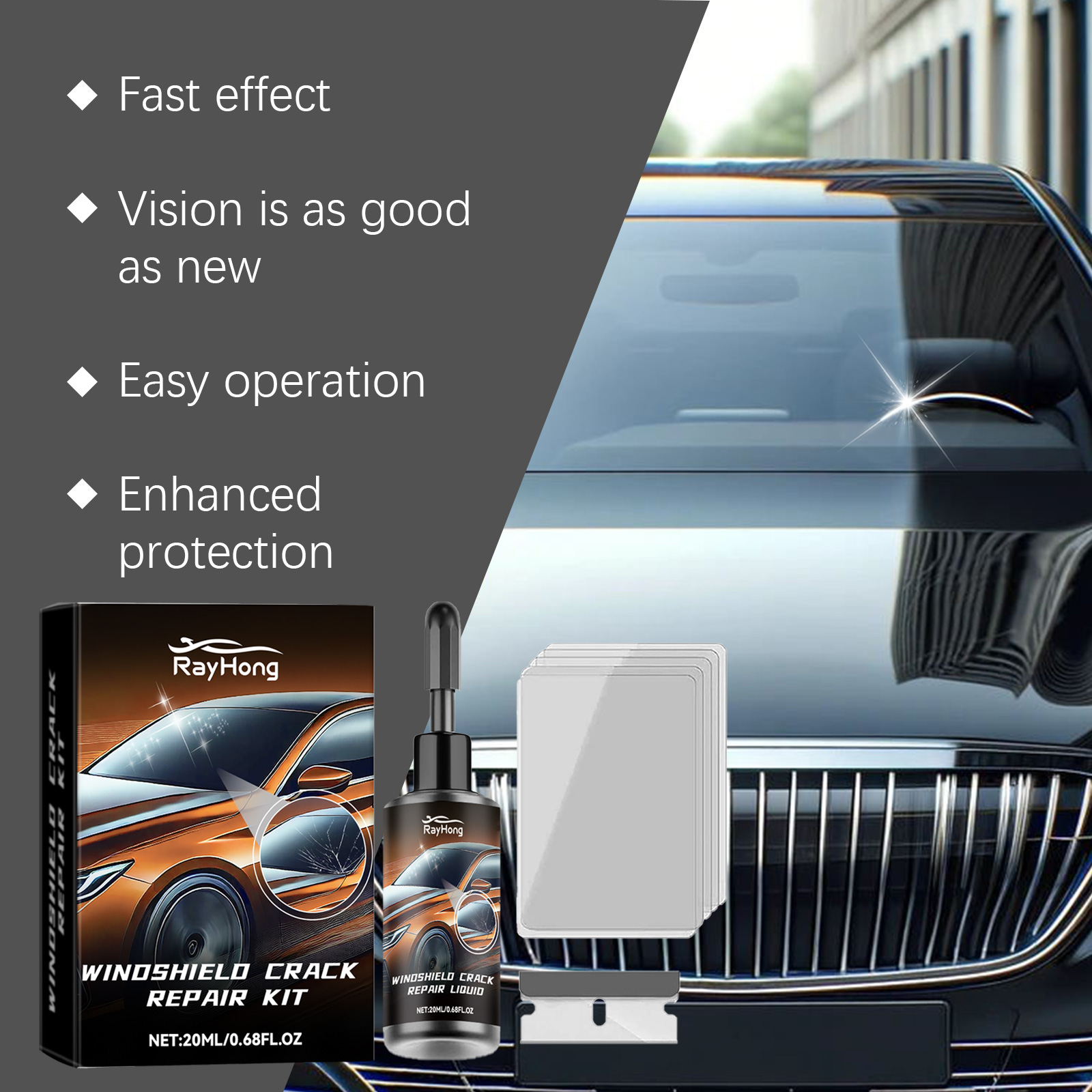 Car Windshield Crack Repair Re - Liquid Uv Glue Kit avis et prix