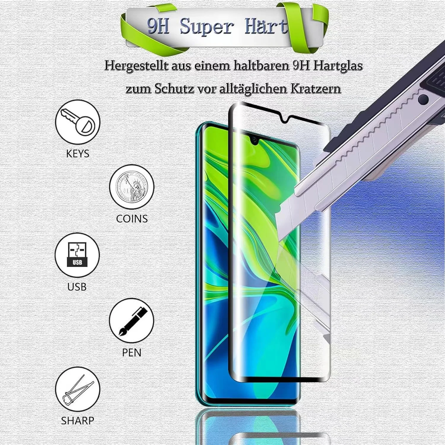 6IN1 For Xiaomi Mi 10 Glass Mi - Curved Edge Screen avis et prix
