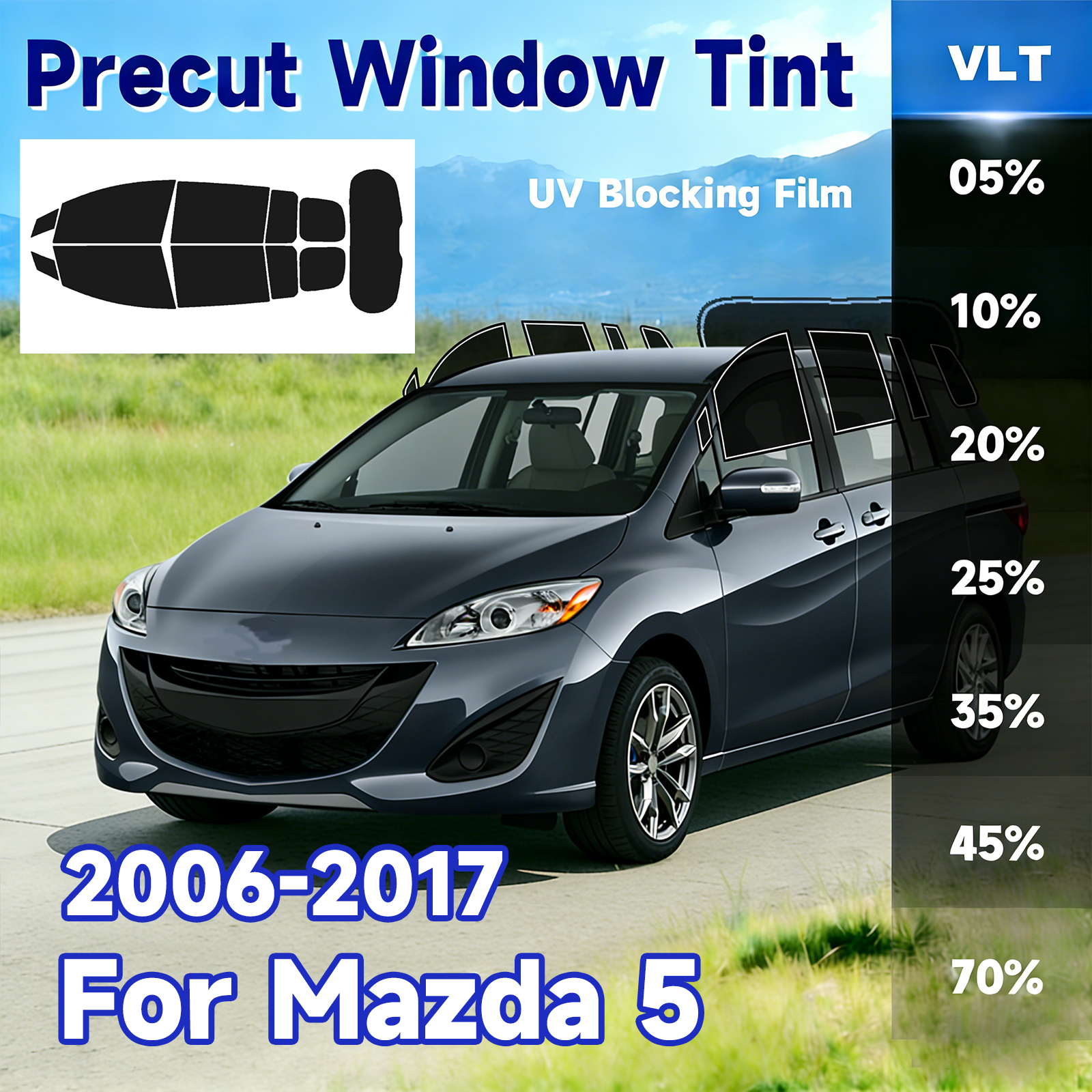 Precut Window Tint Car for Maz - Glass Protector Auto avis et prix
