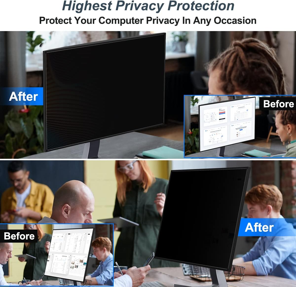 2 Pack 24 Inch Computer Privac - Privacy Filter 2Pack avis et prix