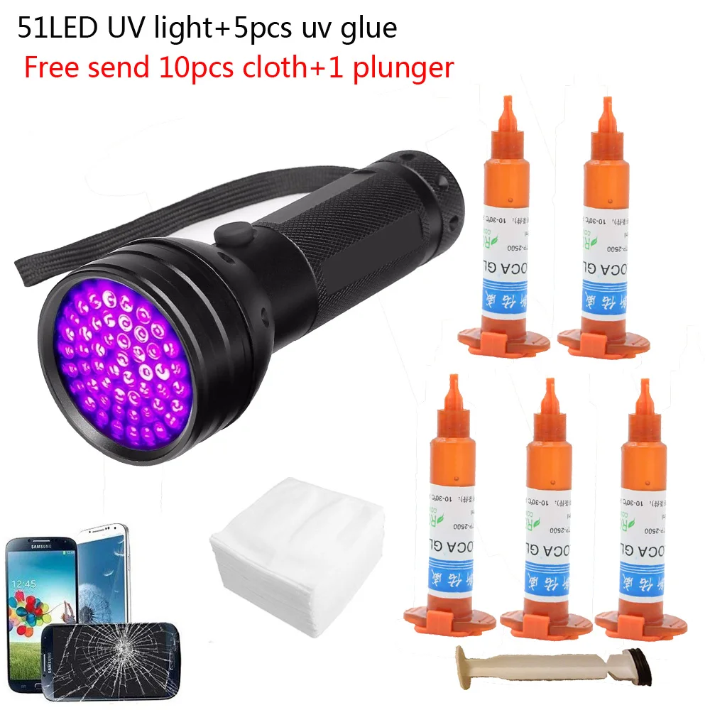51 led UV light 5pcs/lot 5g TP - Liquid Uv Glue Kit avis et prix
