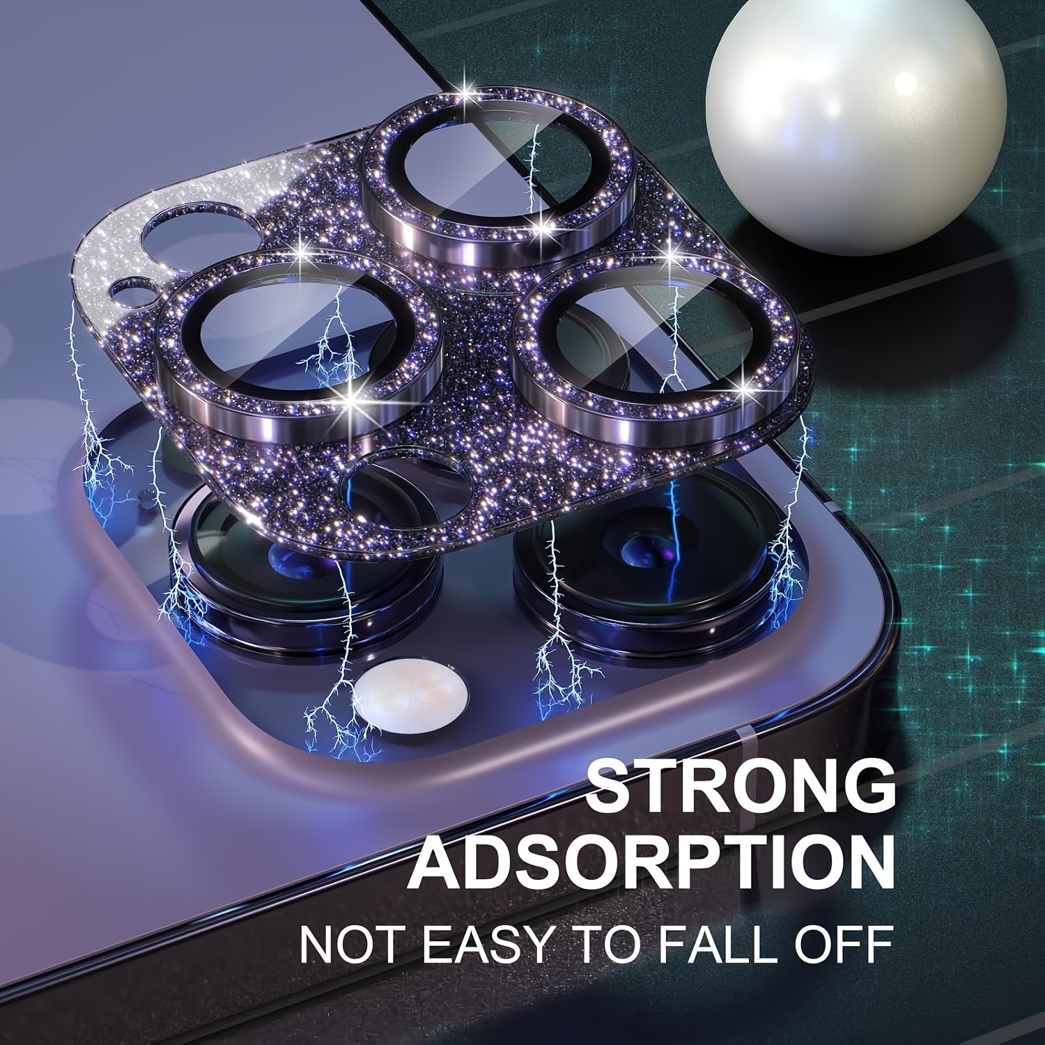 1 Pcs Glitter-Purple Camera Le - Tempered Glass Screen 9H avis et prix