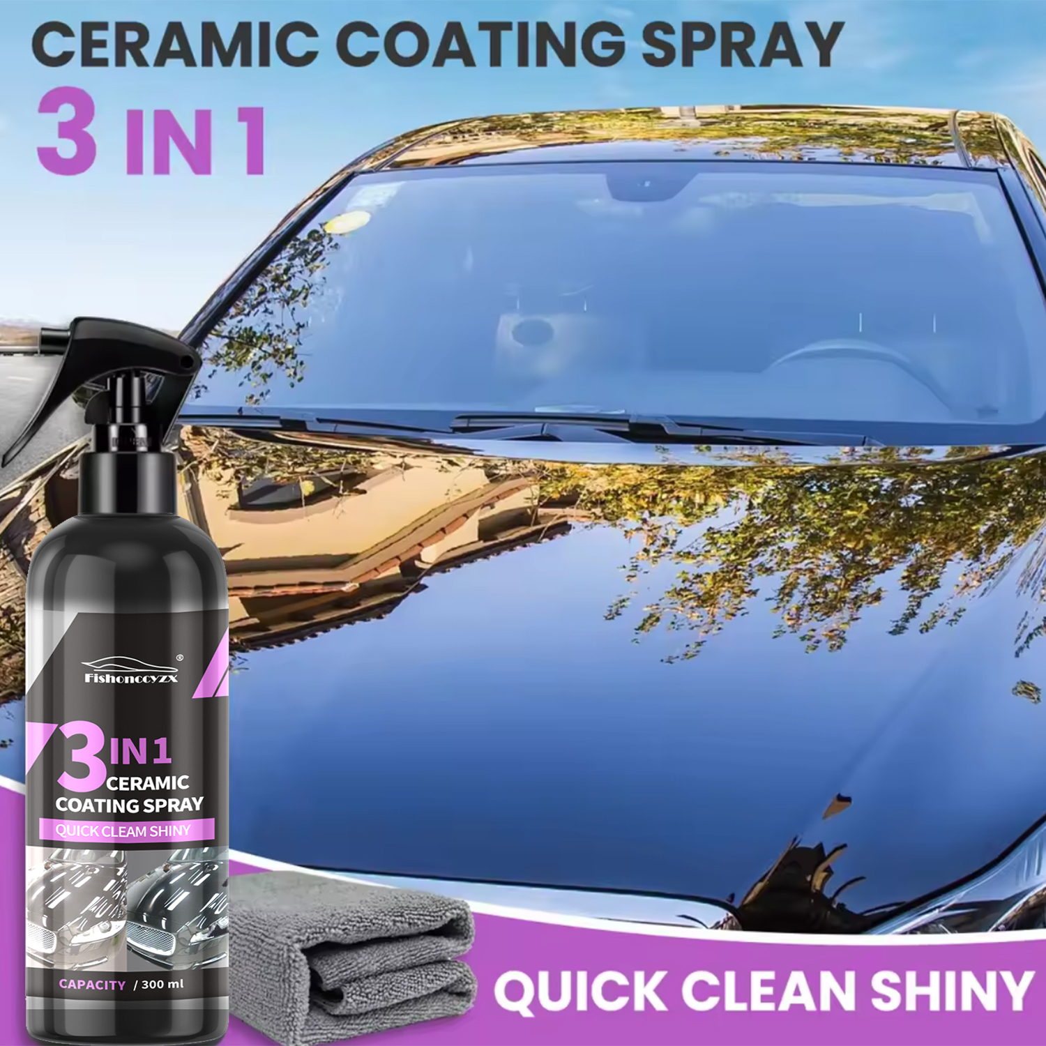3 in 1 Car Ceramic Liquid Coat - Nano Liquid Coating avis et prix