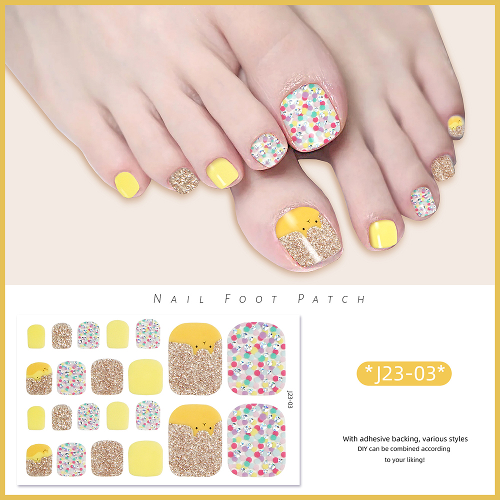 22tips/Sheet Toe Nail Stickers - Full Cover Adhesive avis et prix