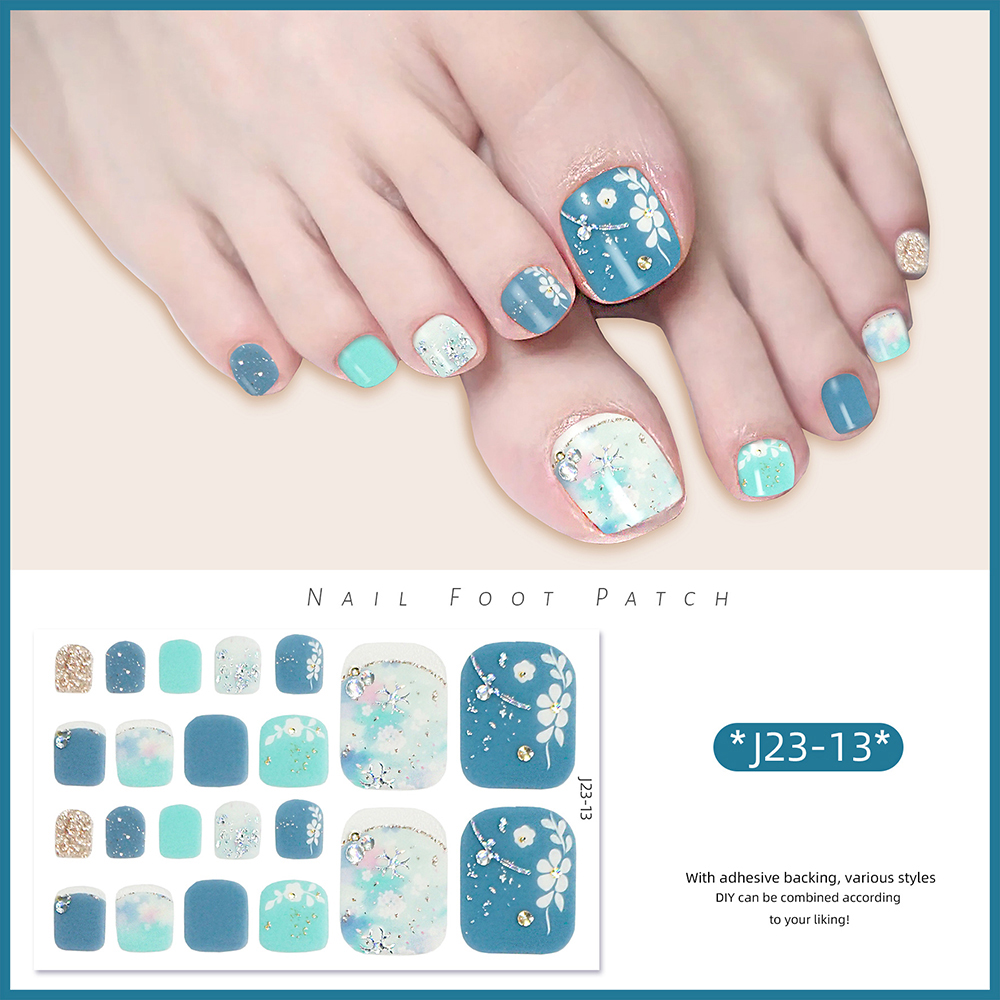22tips/Sheet Toe Nail Stickers - Full Cover Adhesive avis et prix