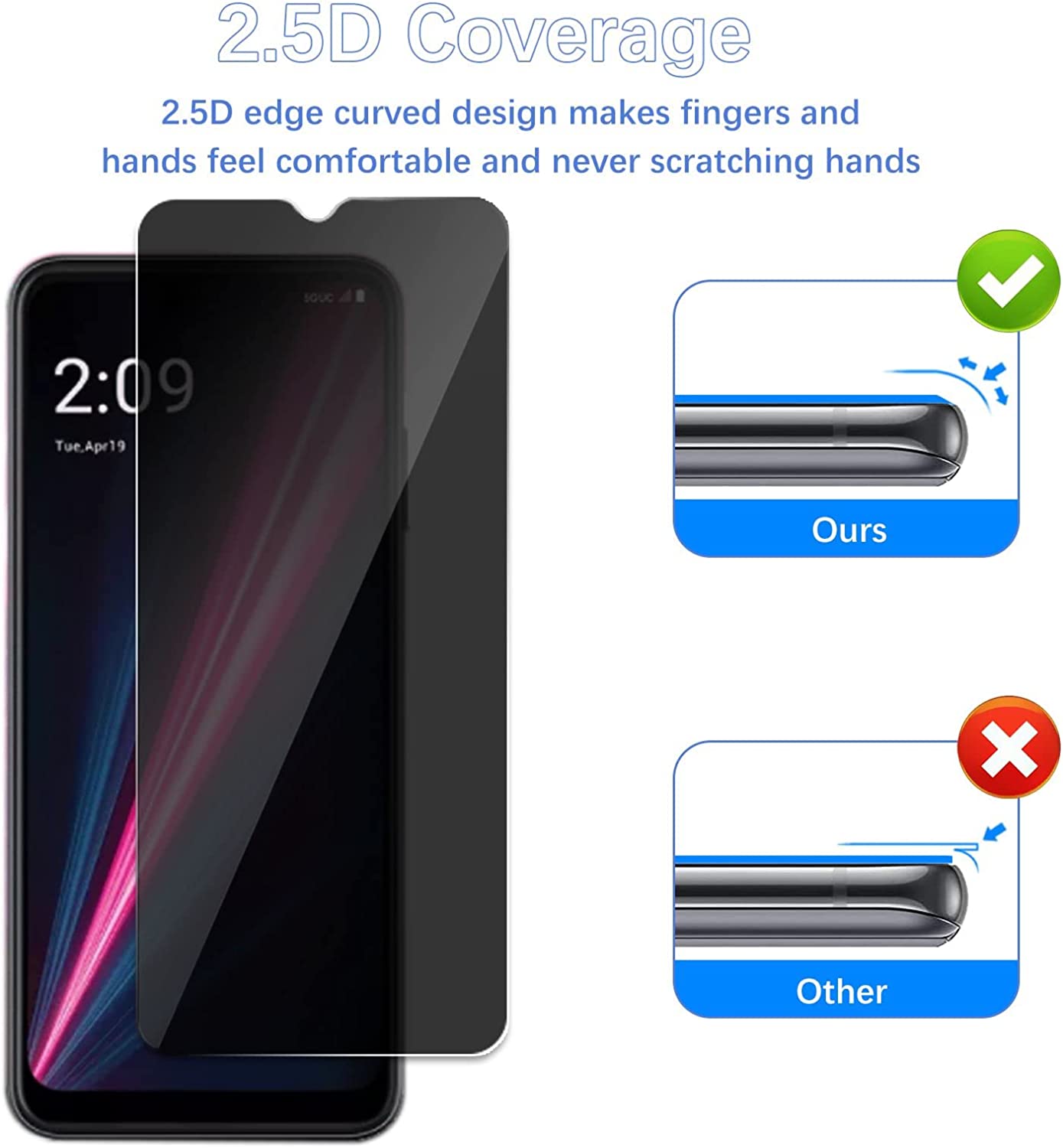 [2 Pack]Fit TCL 40 SE Privacy  - Privacy Filter 2Pack avis et prix