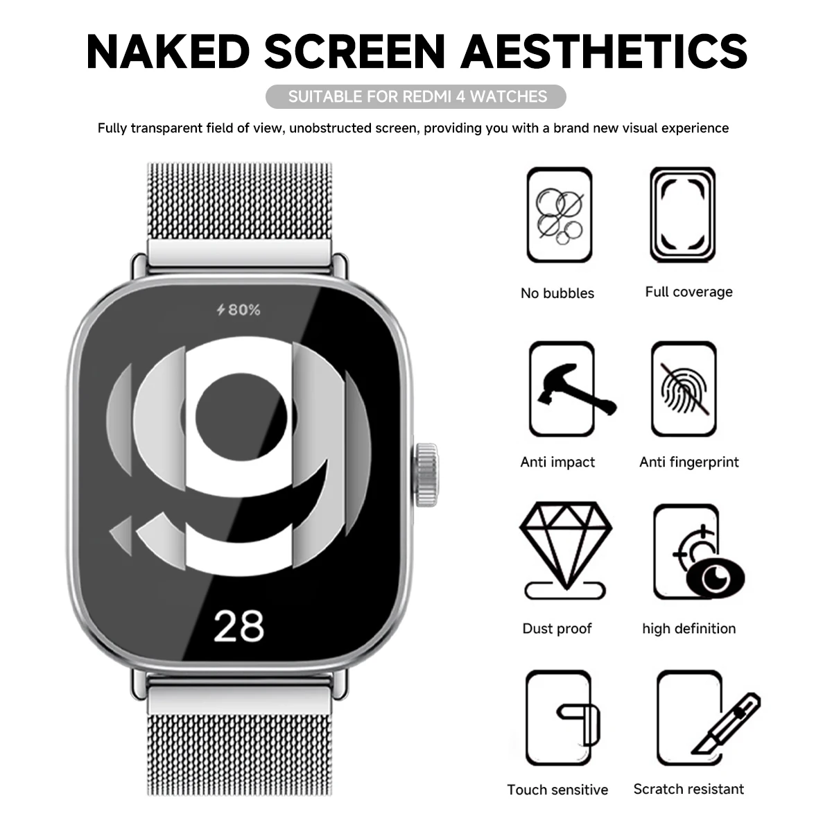 Tempered Glass for Xiaomi Redm - Smartwatch Screen Film avis et prix