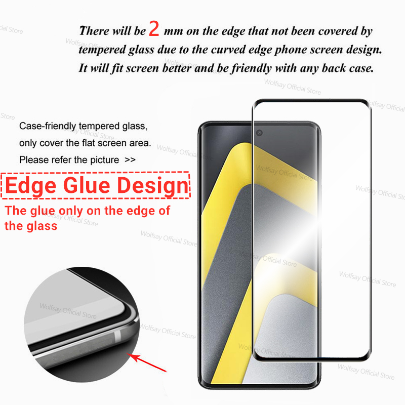 3/2/1 PCS 3D Curved Edge Glass - Curved Edge Screen avis et prix