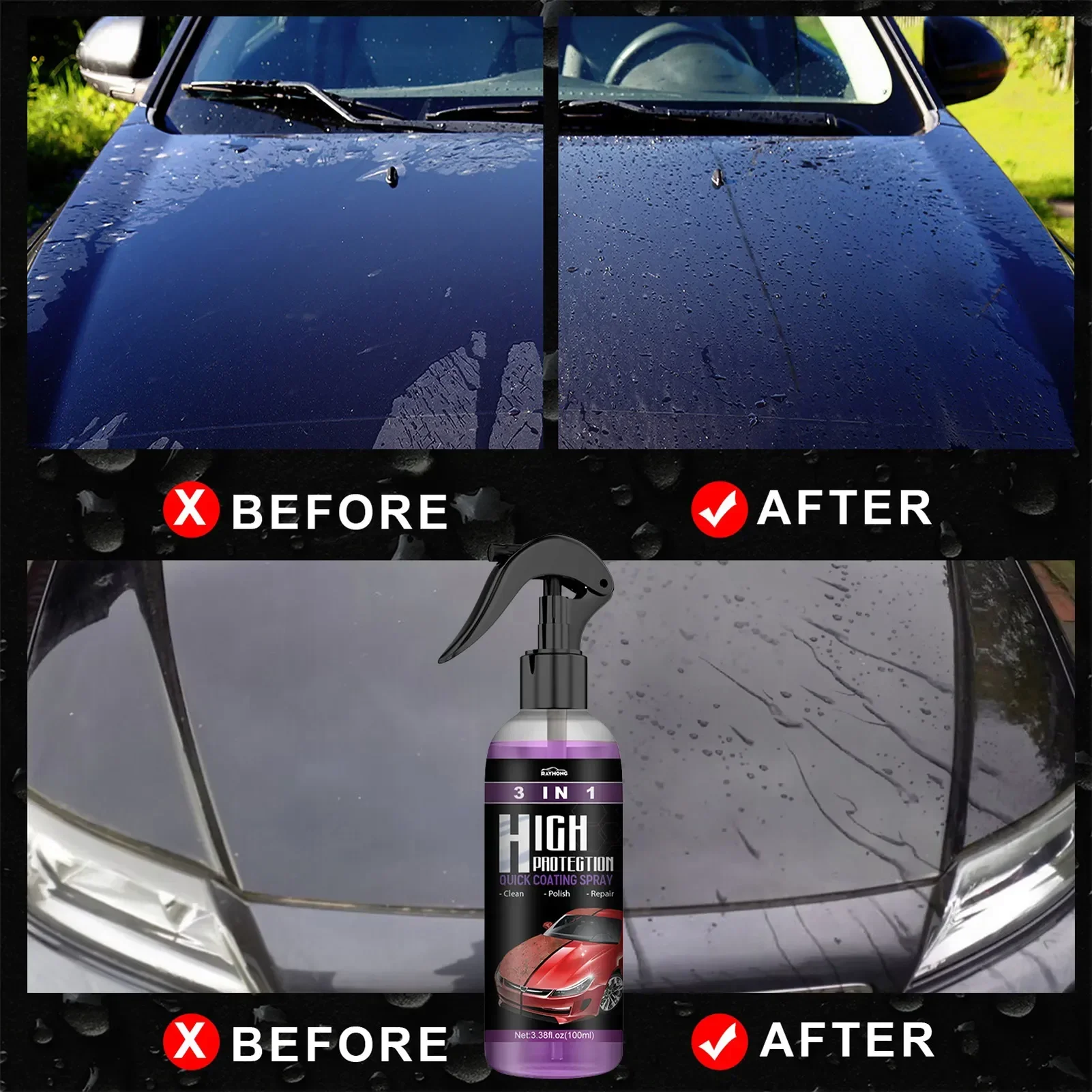 3 in 1 Car Ceramic Liquid Coat - Nano Liquid Coating avis et prix