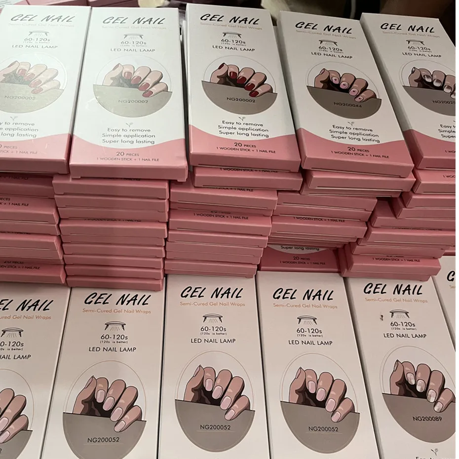 16/18/20Tips Gel Nail Stcikers - Full Cover Adhesive avis et prix