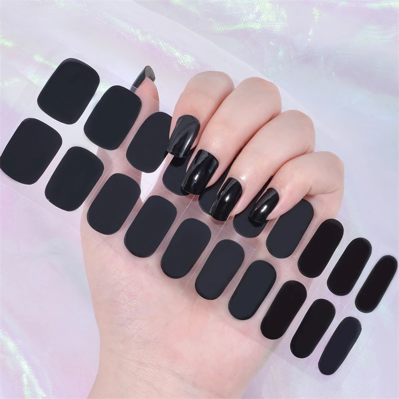 16/18/20Tips Gel Nail Stcikers - Full Cover Adhesive avis et prix
