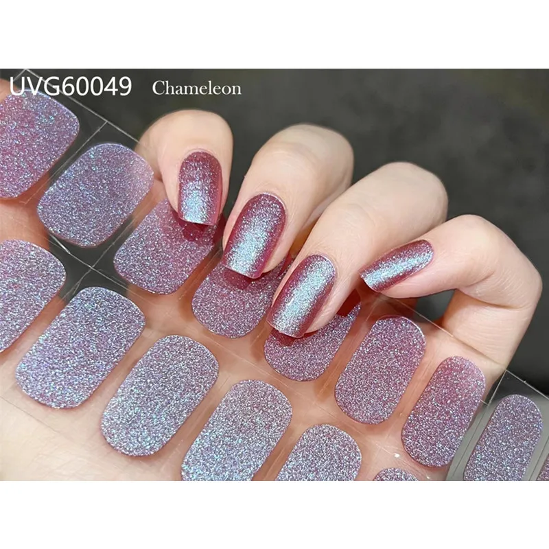 16/18/20Tips Gel Nail Stcikers - Full Cover Adhesive avis et prix