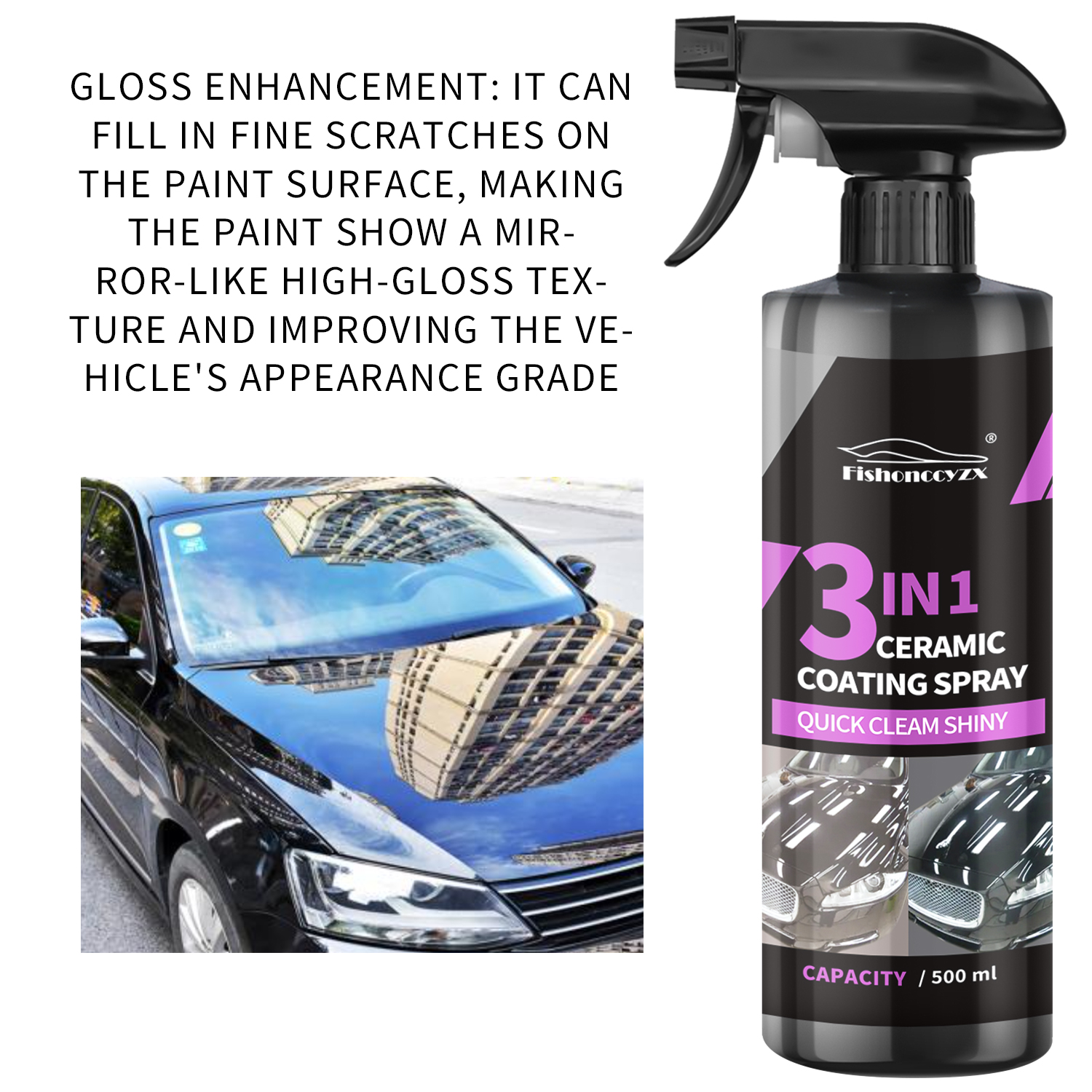 3 in 1 Car Ceramic Liquid Coat - Nano Liquid Coating avis et prix