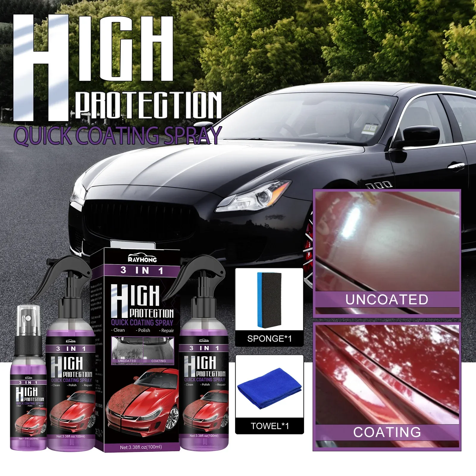 3 In 1 Car Ceramic Nano Coatin - Nano Liquid Coating avis et prix