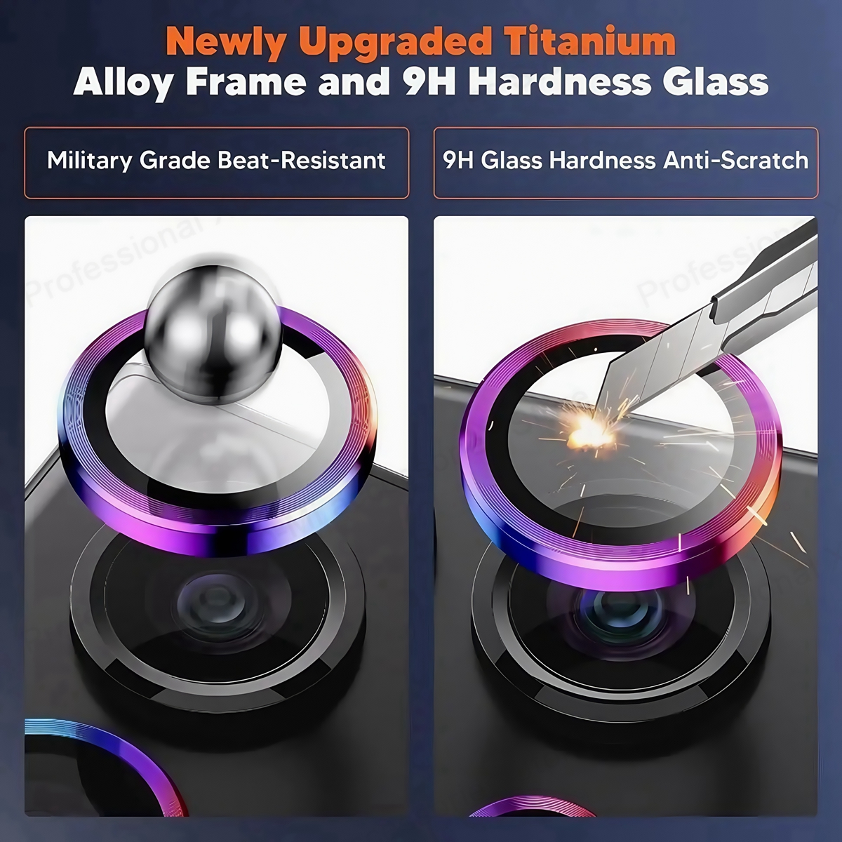 New Camera Metal Ring Protecto - Tempered Glass Screen 9H avis et prix